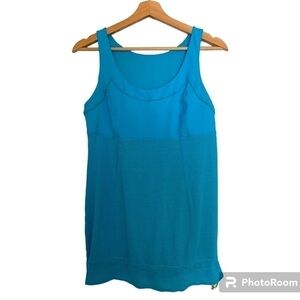 LULULEMON ATHLETICA TAME ME TANK WITH DRAWSTRING ACTIVE BLUE TANK SIZE 6